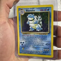 Blastoise - 2/102 Base Set Unlimited Holo Rare Pokemon - MP Vintage Pokemon WOTC - Image 2