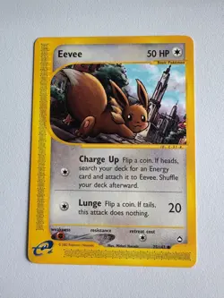 Pokemon Eevee Evoli 75/147 Aquapolis E-Reader Series English Vintage 2002 WOTC - Image 2