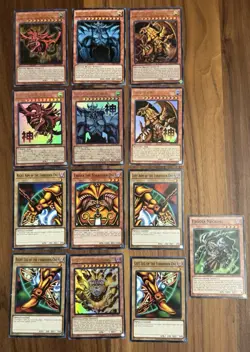 Yu-Gi-Oh Slifer Obelisk Ra God Set (EN + JP) + Complete Exodia w/ Necross NM - Image 1