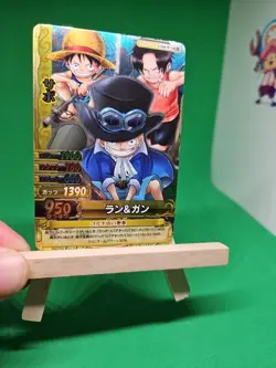 LP Luffy Sabo Ace C560-W GR Textured Foil One Piece OnePy Berry Match Bandai Ccg - Image 1