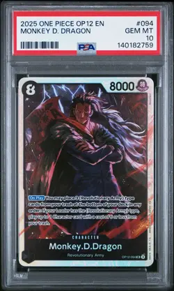 PSA 10 Monkey D. Dragon 2025 One Piece Op12-Legacy Of The Master #094 - Image 1