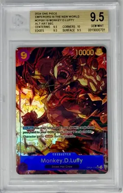 Monkey.D.Luffy [Alternate Art] OP09-119 Emperors In The New World BGS 9.5 - Image 1