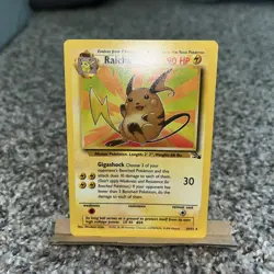 Raichu 29/62 Rare Fossil Set Non-Holo Pokemon Card NM/LP - Image 1