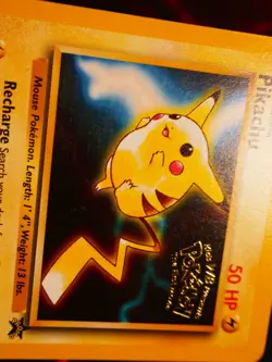 MP Pokemon PIKACHU Card BLACK STAR PROMO Set #4 WB 1st Movie Stamped Non-Holo - Image 2