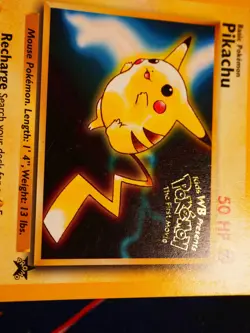 MP Pokemon PIKACHU Card BLACK STAR PROMO Set #4 WB 1st Movie Stamped Non-Holo - Image 3