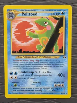 Politoed 27/75 Non Holo Rare Neo Discovery Pokemon Card - Image 1