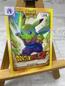 Pikachu as Anime Cosplay Dragon Ball Z Piccolo Non-Pokemon Fan Art Holo Card - Image 2