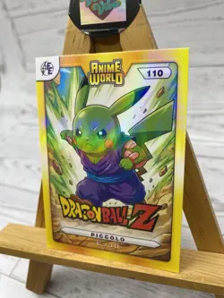 Pikachu as Anime Cosplay Dragon Ball Z Piccolo Non-Pokemon Fan Art Holo Card - Image 3