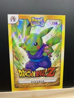 Pikachu as Anime Cosplay Dragon Ball Z Piccolo Non-Pokemon Fan Art Holo Card - Image 5
