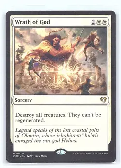 WRATH OF GOD 70 RARE COMMANDER MASTERS MAGIC: THE GATHERING NM - Image 1
