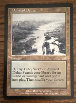 Magic: The Gathering Polluted Delta Onslaught Rare Land 321 LP Amazing Condition - Image 1