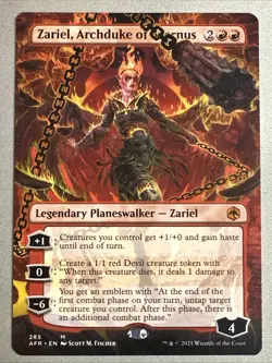 MTG / Zariel, Archduke of Avernus / AFR / #285 Regular (Borderless) Mythic / NM - Image 1