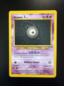Unown Z 60/105 Neo Destiny Uncommon Pokemon - Image 1