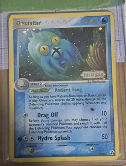 Pokemon Card - Legend Maker 23/92 - OMASTAR (REVERSE holo-foil) Damaged On Back - Image 1