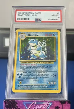 1999 Pokemon Blastoise Base Set Holo Rare PSA 8 2/102 English - Image 1