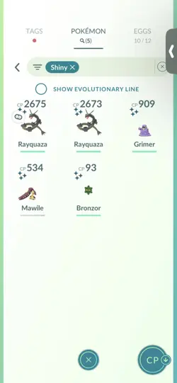 Pokemon Go (Stage 40 ) Shiny Rayquaza X2 ( 5 shinys ) - Image 5