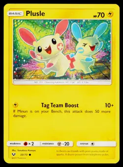 Plusle - 33/73 Common Pokemon Shining Legends NM - Image 1