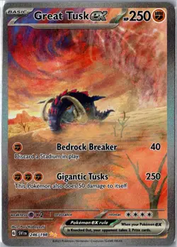 Great Tusk ex 246/198 - Scarlet & Violet Pokemon NM - Image 1