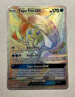 Tapu Fini GX 152/147 Rainbow Secret Ultra Rare 2017 Pokemon Burning Shadows NMMT - Image 1