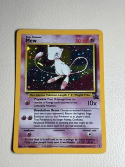 2000 Pokemon Black Star Mew #9 Holo Promo Pokemon League TCG Card - Image 1