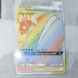 POKEMON SM-TEAM UP MAGIKARP & WAILORD GX TAG TEAM SECRET RARE HOLO 183/181 - Image 1