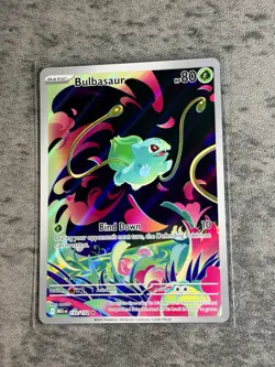 Bulbasaur ME01: Mega Evolution 133/132 Illustration Rare Holofoil Pokemon TCG NM - Image 1