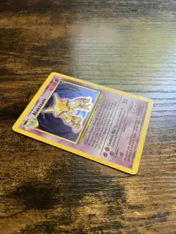 Pokemon TCG Alakazam Base Set Holo Rare 1/102 - Damaged See Photos - Image 2