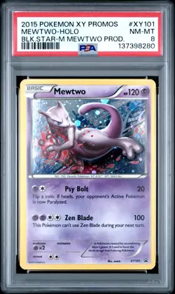 POKEMON XY BLACK STAR PROMO MEWTWO EX #XY101 PSA 8 NEAR MINT #137398280 - Image 1