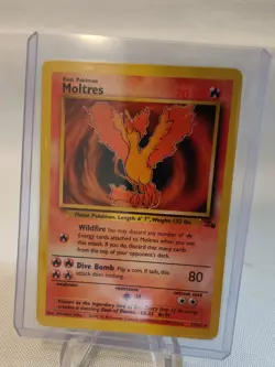 Pokemon TCG Moltres Fossil 27 Regular Unlimited Rare NM LP - Image 1