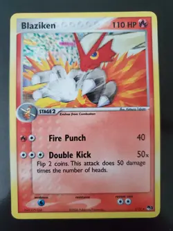 Blaziken 1/17 Holo Swirl Pokemon TCG POP Series 1 Rare Card NM Near Mint - Image 2
