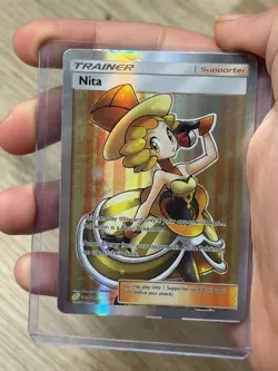 Pokemon TCG Nita Full Art Ultra Rare Trainer 180/181 SM-Team Up Holo English - Image 1
