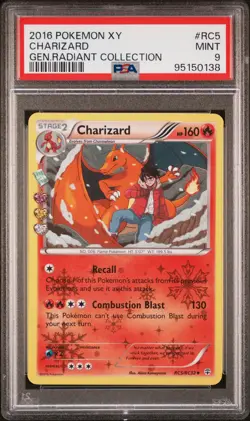 2016 Pokemon XY Generations Radiant Collection Charizard RC5 PSA 9 - Image 1