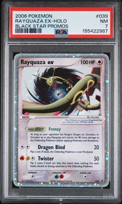 2006 Pokemon Black Star Promos Rayquaza ex PSA 7 PERFECT HAND SWIRL 🔥 RARE - Image 1