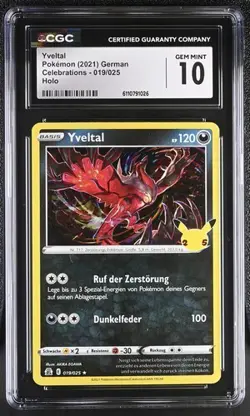 Pokemon - Yveltal Holo - 019/025 Celebrations - Deutsch - CGC PSA 10 - Image 1