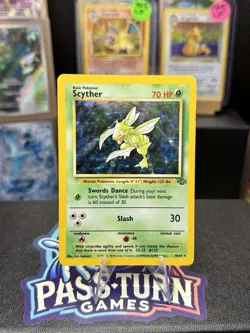Pokemon TCG Scyther Holo Unlimited Rare Card 10/64 Jungle Set, Vintage 1999 - Image 1
