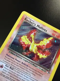 Rocket's Moltres 12/132 Gym Heroes Holo Rare Pokemon - Image 4