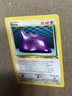 Ditto Fossil Set 18/62 Unlimited Non-Holo Rare Pokemon TCG WOTC 1999 NM - Image 2