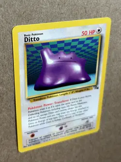 Ditto Fossil Set 18/62 Unlimited Non-Holo Rare Pokemon TCG WOTC 1999 NM - Image 3