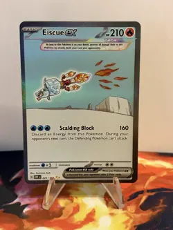 Pokemon TCG Eiscue EX 222/197 Special Illustration Rare Holo Obsidian Flames - Image 2