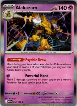 Alakazam 056/132 Rare Mega Evolution Pokemon Holo Near Mint - Image 1