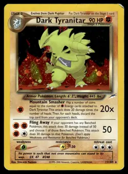 Dark Tyranitar #11 - Rare HOLO - Pokemon Neo Destiny - DMG - Image 1