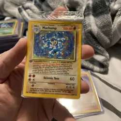 Pokemon TCG Sealed 1st Edition Machamp Base Set Holo Rare 8/102 WOTC 1999 - Image 1