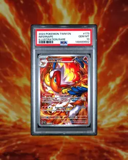 Infernape 173/167 PSA 10 Full Art IR Twilight Masquerade Pokemon 2024 - Image 1