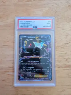 Pokemon Umbreon EX 55/124 Fates Collide Ultra Rare Holo PSA 9 English 2016 - Image 1