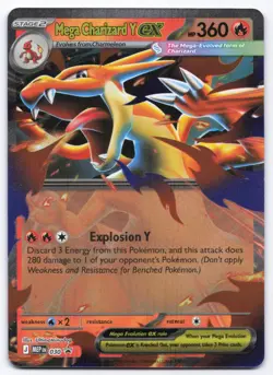 Pokemon TCG Mega Charizard Y ex 030 Mega Evolution Promo Playset NM - Image 1