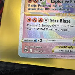 Pokemon Charizard VSTAR Rainbow Secret Rare Holo Brilliant Stars 174/172 2022 - Image 5