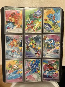 Full Set of 9 Pokemon First Partner Series 1 Illustration Collection English - Image 1