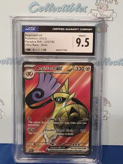 Pokemon 2023 Paradox Rift Cgc 9.5 Mint Aegislash Ex Ultra Rare Holo Card - Image 5
