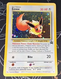 Eevee Holo Black Star Promo Card Wizards 11 WOTC #1 - Image 1
