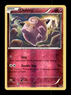 CLEFAIRY 81/122 C BREAKPOINT POKEMON REVERSE HOLO LP - Image 1
